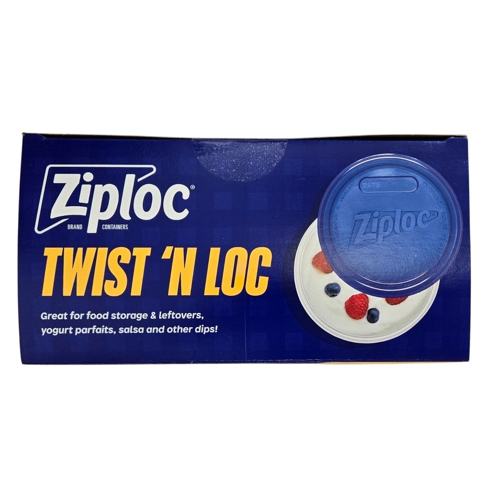 Ziploc Twist N Loc 8 piece Set Small Medium Containers w/Lids - Picture 5 of 5